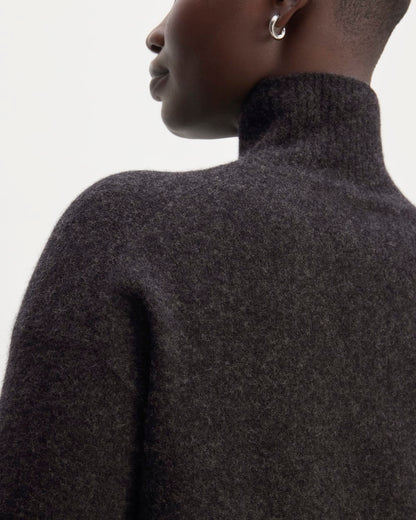 The Cozy Stretch Turtleneck Dress | Charcoal