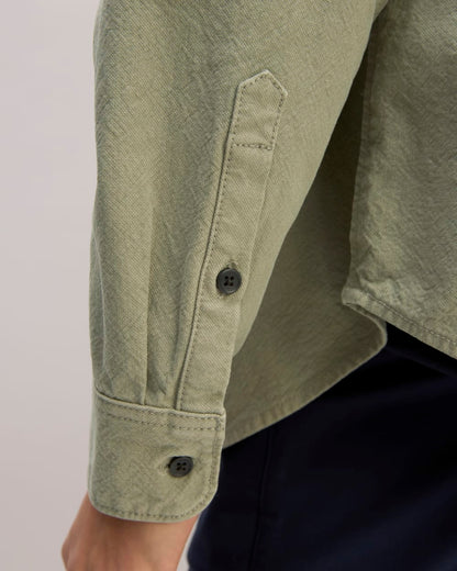 The Canvas Organic Cotton Overshirt | Sage Green
