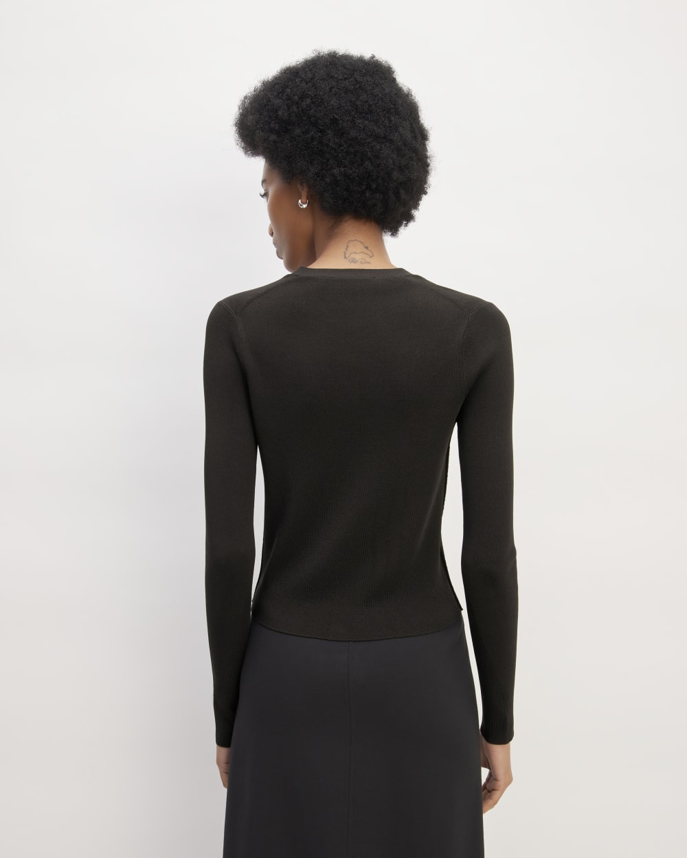 The Viscose Knit Cardigan | Black