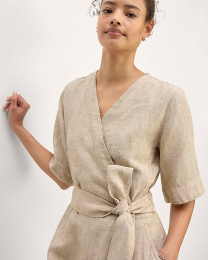 The Wrap Dress in Linen | Cornstalk Chambray