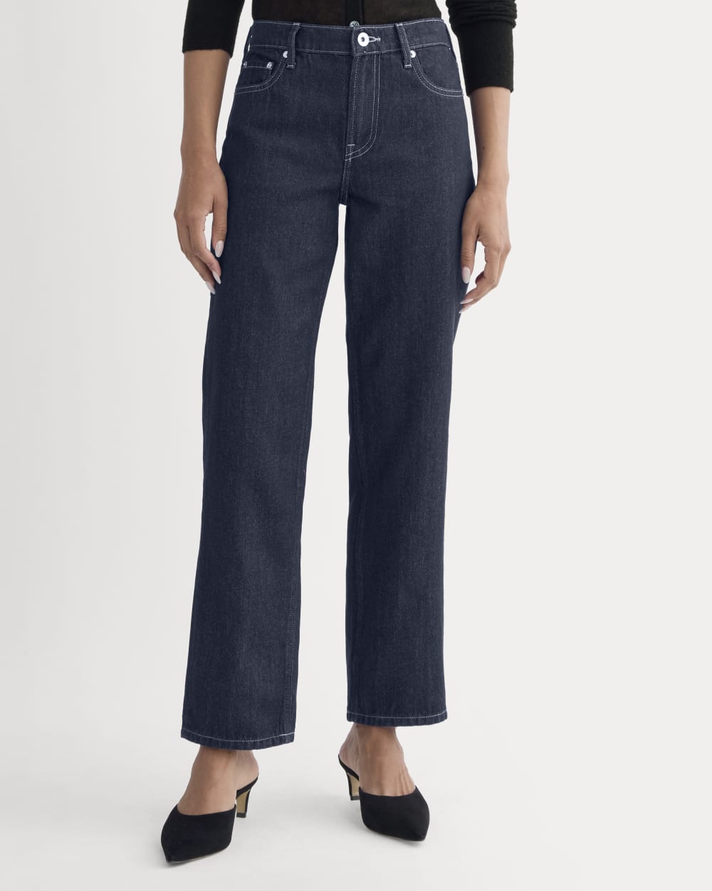 Low-Rise Straight Jean | Tungsten Rinse
