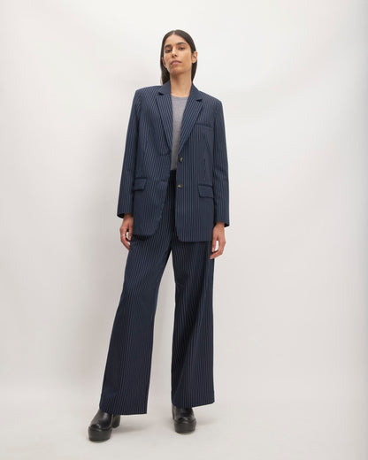 The Oversized Blazer in Buttersmooth | Navy / Bone