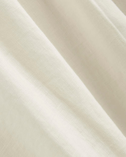 The Linen Oversized Puff-Sleeve Dress | Bone