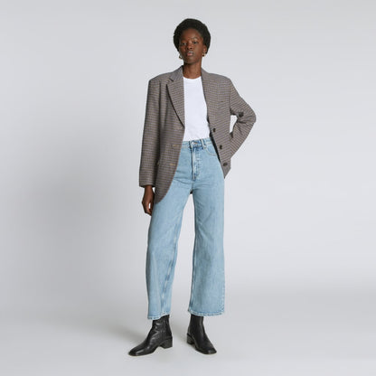 The ReWool® ’80s Blazer | Blue / Brown Houndstooth