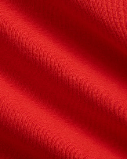 RetroSoft Cotton Square-Neck Tee | Fiery Red