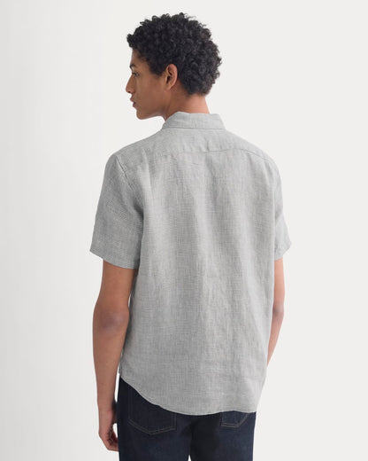 The Classic Short-Sleeve Shirt in Linen | Agave / Bone