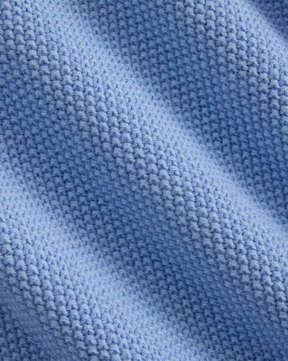 Seed Stitch Polo | Open Air Blue