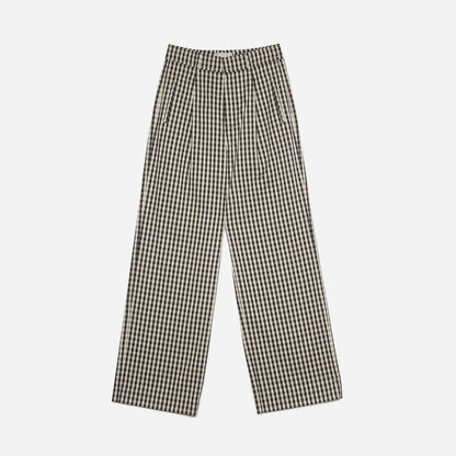 The Draper Pleated Pant in Buttersmooth | Khaki / Black | 30" Inseam