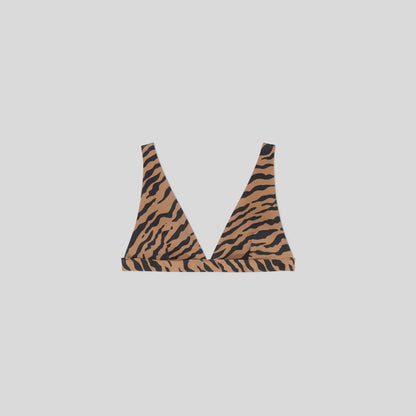 The ReNew Plunge Triangle Top | Tiger Stripe Toasted Coconut