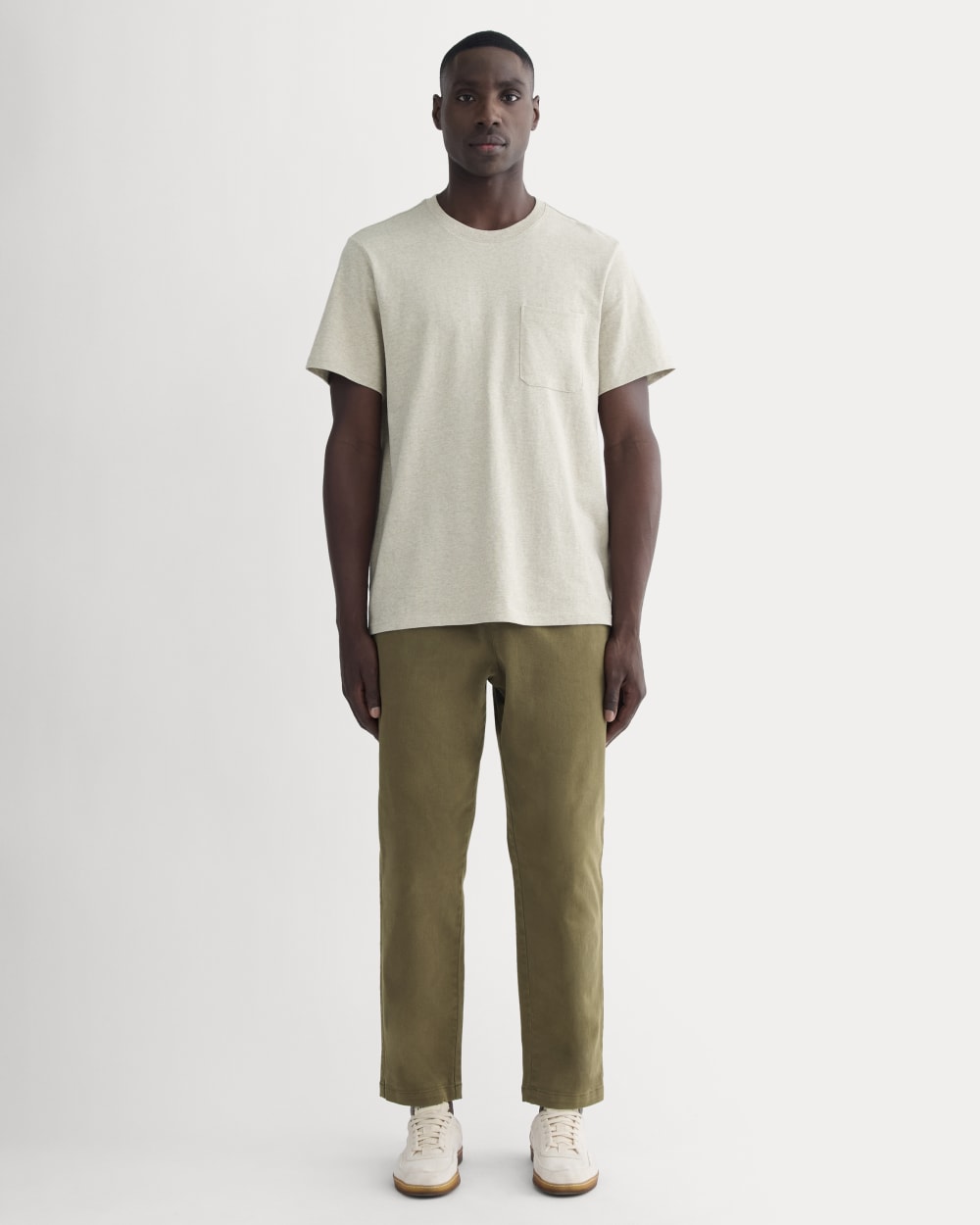The Premium-Weight Pocket Tee | Uniform | Heather Oatmeal