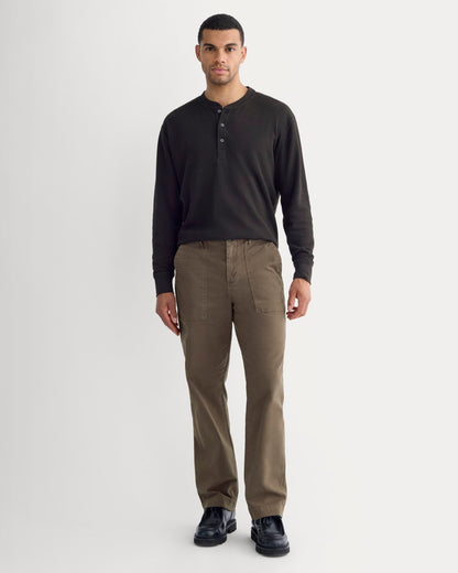Thermal Henley in Cozy Waffle | Black