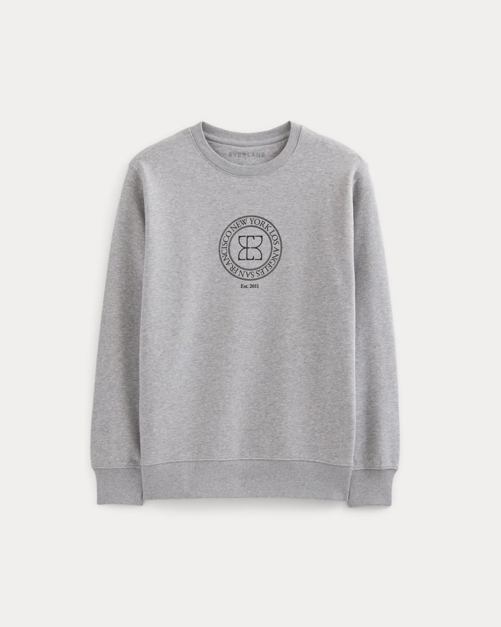 Badge Logo Crewneck Sweatshirt | Grey