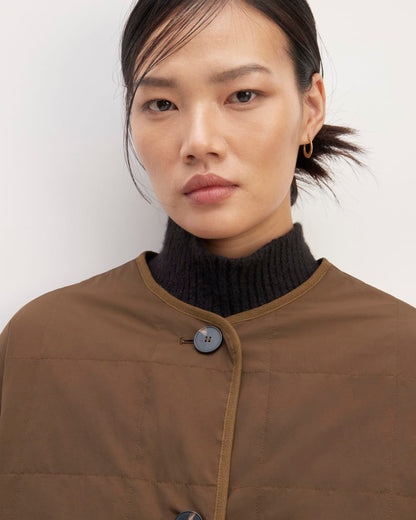The ReNew Quilted Long Liner | Cocoa