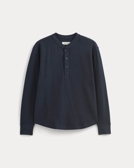 Thermal Henley in Cozy Waffle | Navy