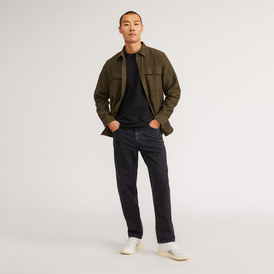 The Authentic Straight Jean | Washed Black