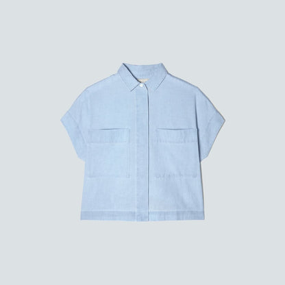 The Short-Sleeve Box Shirt | Icy Blue