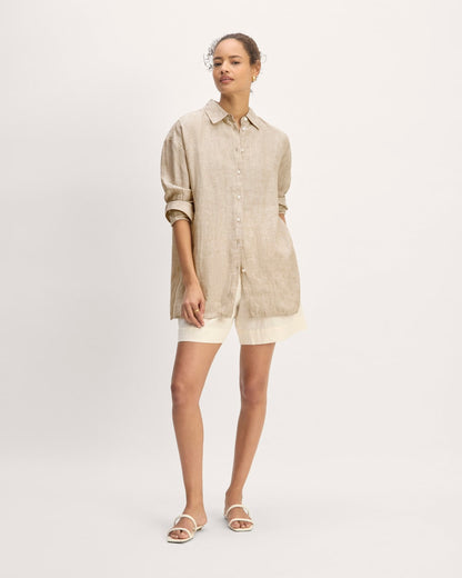 The Boyfriend Shirt in Linen | Cornstalk Chambray