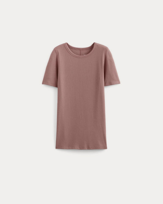The Luxe Rib Crew | Rose Dusk