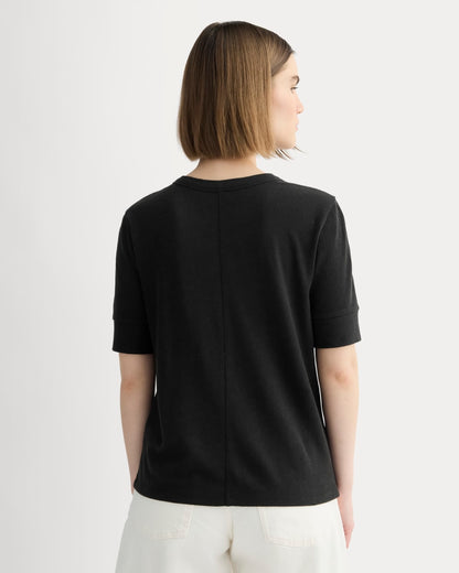 The Henley in Cotton Linen | Black
