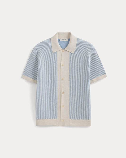 Button-Down Resort Polo | Light Heathered Oat/Open Air