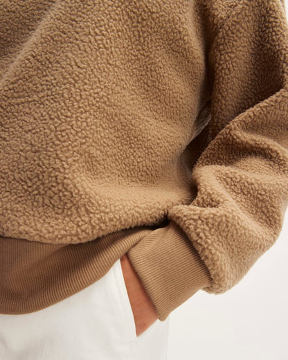 The ReNew Fleece Oversized Crew | Tiger's Eye