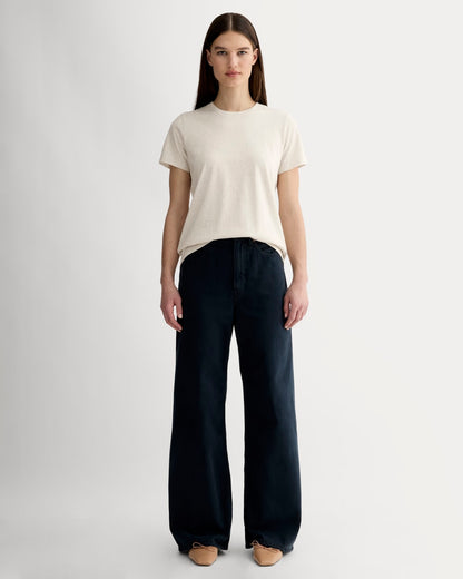The Slim Crew in Essential Cotton | Heathered Oat