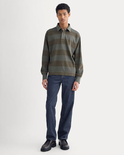 Vintage Rugby Pullover | Overdye Olive Night
