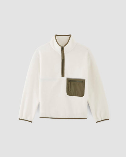 The ReNew Fleece Oversized Half-Zip | Bone