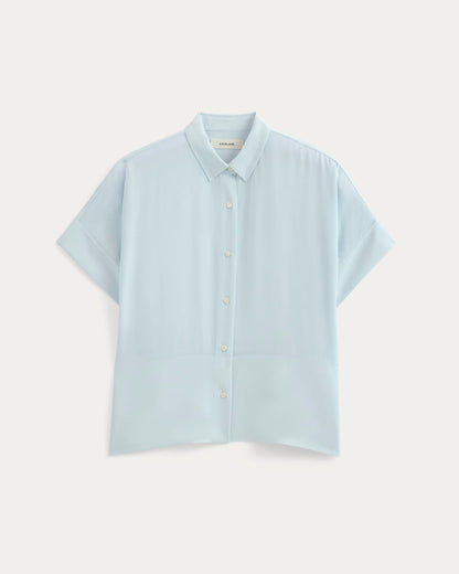 The Boxy Shirt in Washable Silk | Skywriting