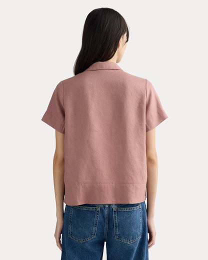The Notch Shirt in Linen | Rose Dusk