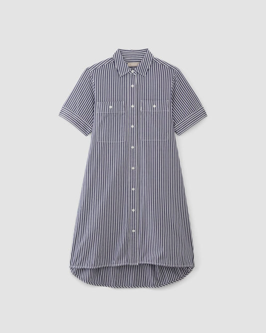 The Daytripper Dress | Dark Navy / White