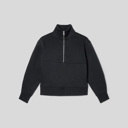 The ReTrack Half-Zip Sweatshirt | Black