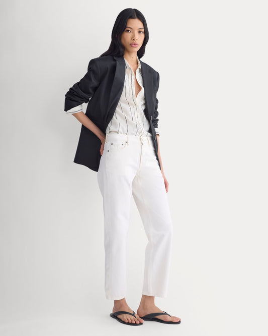 Low-Rise Straight Jean | Ecru
