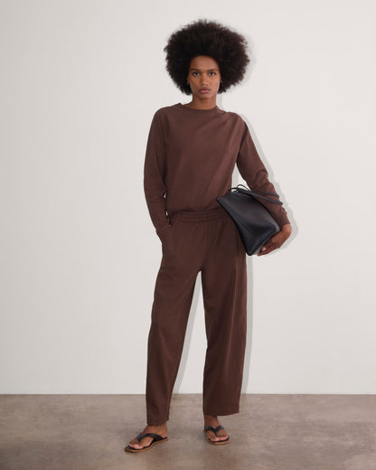The Off-Duty Long-Sleeve Tee | Dark Mahogany