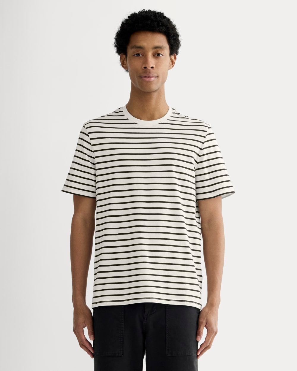 The Essential Organic Crew | Bone / Black