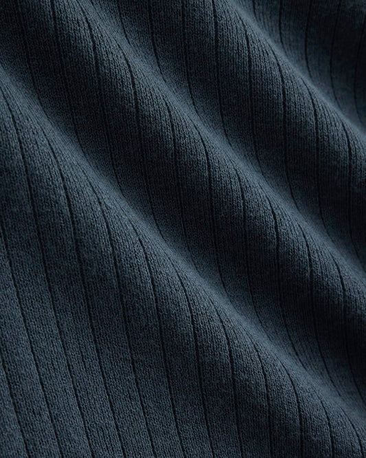 Textured Knit Tee | Midnight Navy
