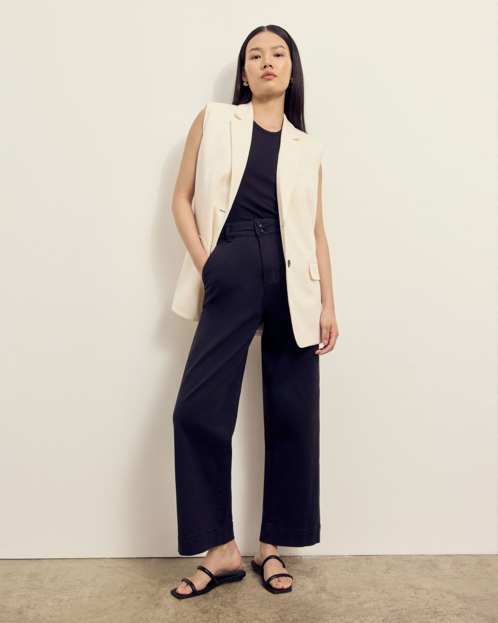 The Sleeveless Blazer in Buttersmooth | Canvas