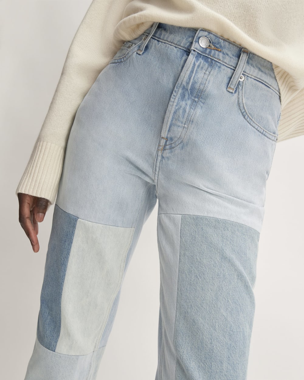 The ’90s Cheeky® Mended Jean | Patched Indigo | 26.5" Inseam