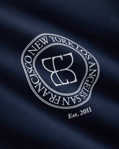 Badge Logo Crewneck Sweatshirt | Navy