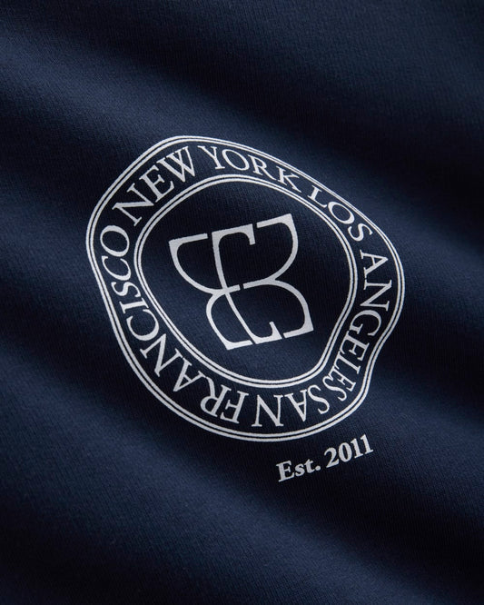 Badge Logo Crewneck Sweatshirt | Navy