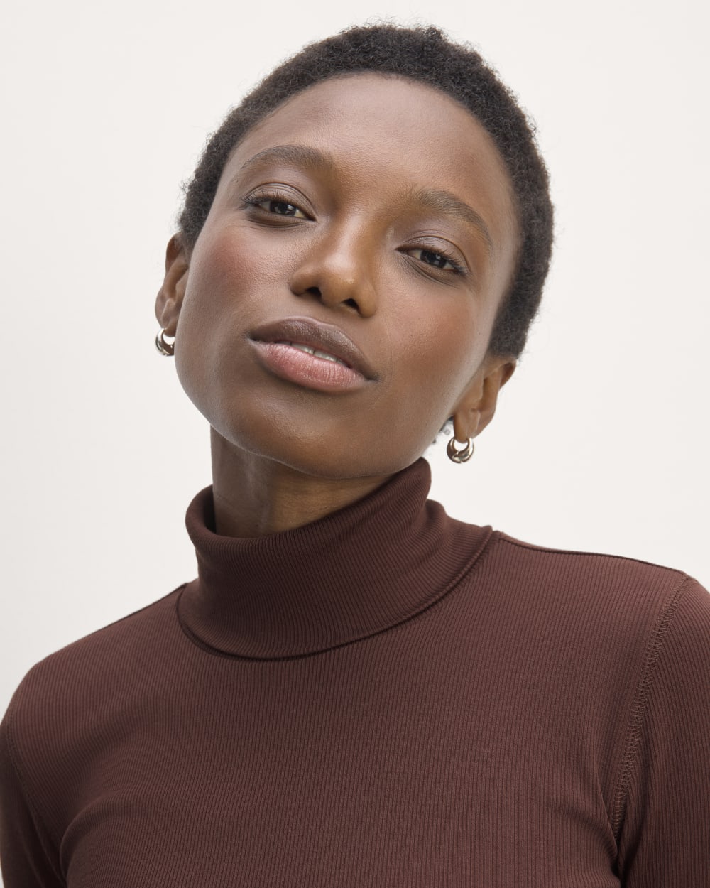 The Luxe Rib Turtleneck | Dark Mahogany