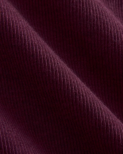 The Luxe Rib Funnel-Neck Tee | Heathered Port Royale