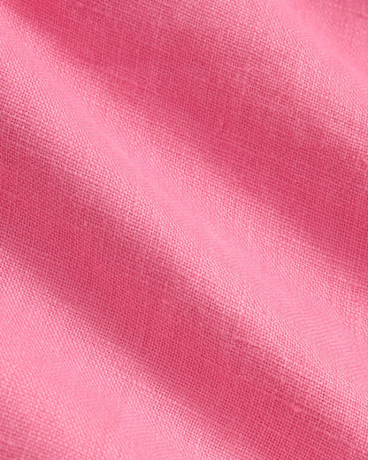 The Drawstring Boxer Short in Linen | Deep Pink