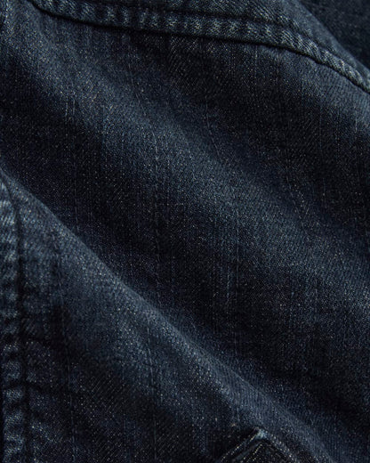 Denim Quilted Barrel Jacket | Midnight