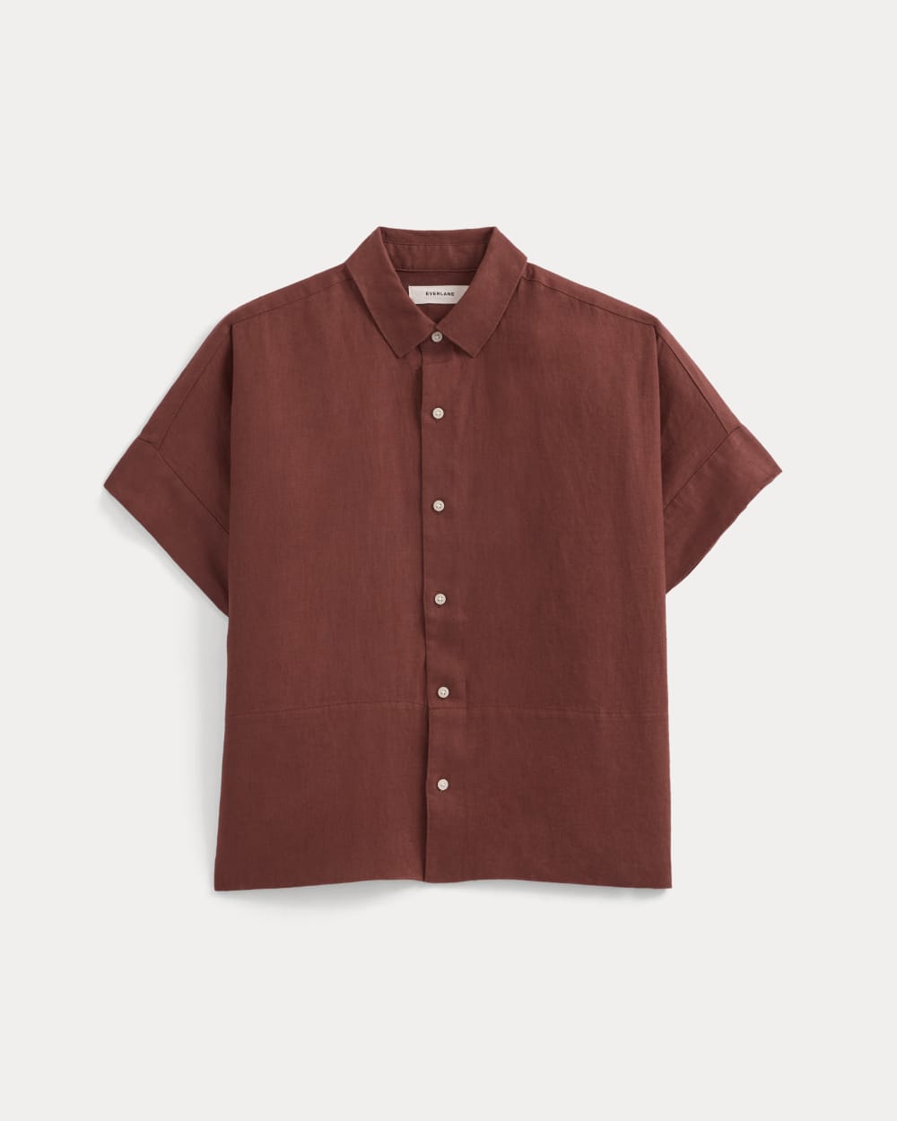 The Boxy Shirt in Linen | Henna Red