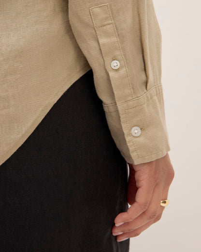 The Must-Have Shirt in Linen | Trench Coat Khaki