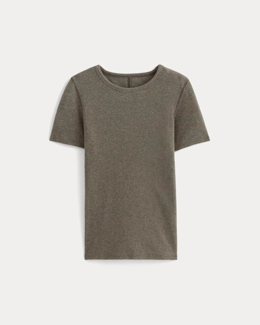 The Luxe Rib Crew | Heathered Fatigue
