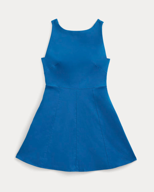 Seamed Open-Back Mini Dress | Imperial Blue