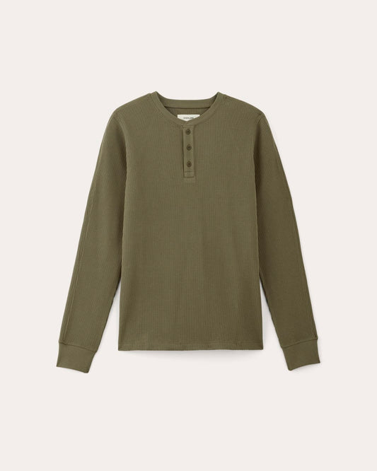 The Waffle Long-Sleeve Henley | Kalamata