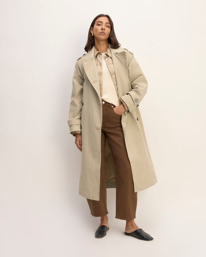 The ReNew Long Trench Coat | Trench Coat Khaki